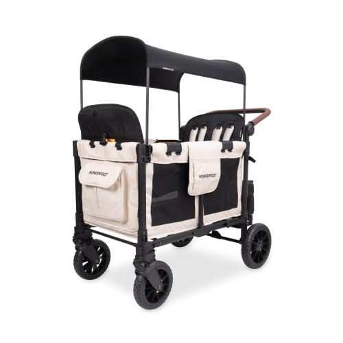 W4 Luxe Pro Stroller Wagon (4 Seater) - Sandy Beige – WONDERFOLD