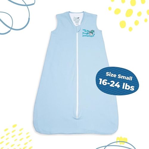 Baby Merlin's Magic Dreamsack - 100% Cotton Wearable Blanket Sleep Sack - Winter Baby Sleep Sack for 6-12 Months Babies - Promotes Restful Sleep and Liberty of Movement - Blue