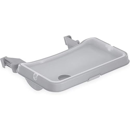Hauck Alpha Removable Non Slip High Chair Table Tray with Adjustable Depth, Compatible with Wooden Grow-Along Alpha+ and Beta+, Accessory Only, Grey,