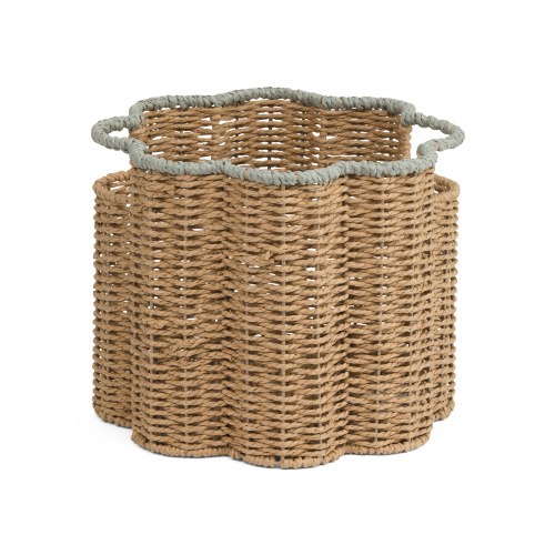 Medium Paper Basket With Scallop Accent | Home | TJ Maxx