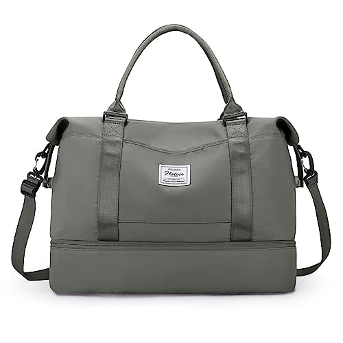 Travel Duffel Bag with Shoes Compartment, Overnight Weekender Bags for Women,Carry on Personal Item Bag