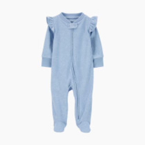 Carter's 2-Way Zip Fleece Sleep & Play Pajamas - Blue, Newborn