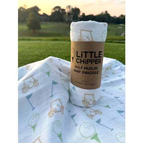 Golf Themed Baby Muslin Swaddle – Little Chipper Golf