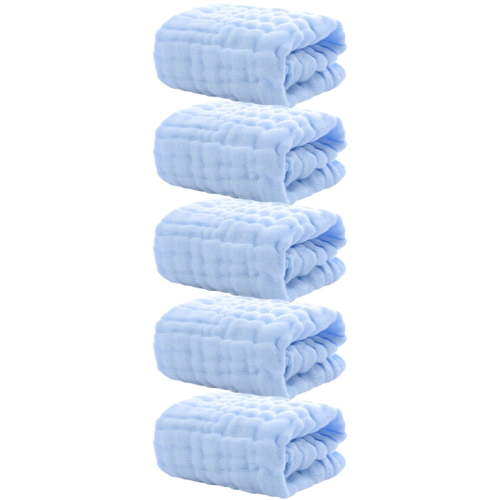 5 Pcs Foam Cotton Bib Baby Towels Washcloths for Bath Burping Cloth Newborn