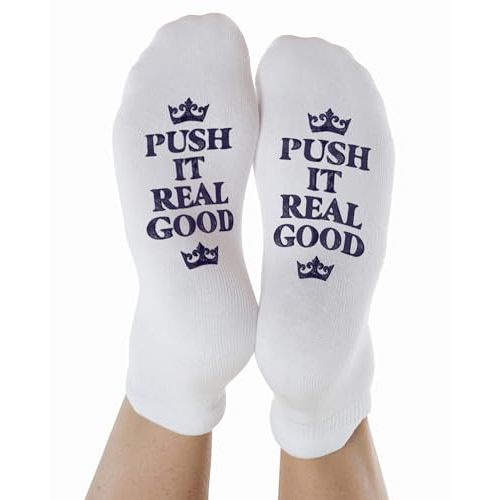 Kindred Bravely Labor and Delivery Inspirational Fun Non Skid Socks for Maternity and Pregnancy