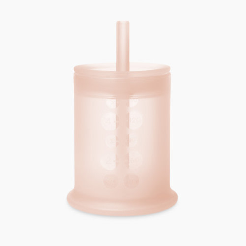 Olababy Training Cup with Lid + Straw - Coral