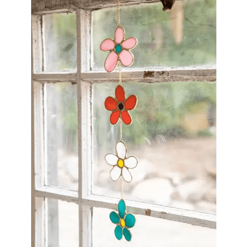 Stained Glass Mobile - Daisies
