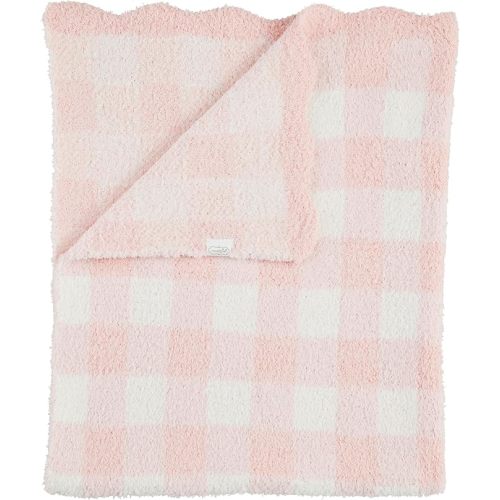 Mud Pie Children's Pink Gingham Chenille Blanket