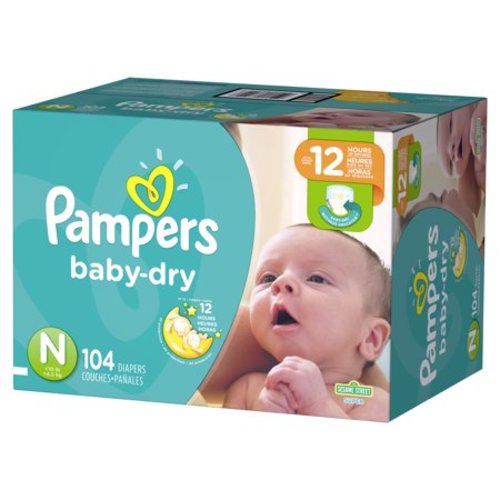 Pampers Baby-Dry Diapers Size 0 104 Count - Newborn