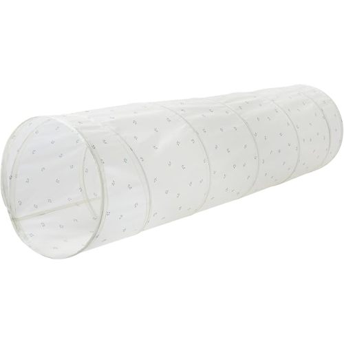 3 Sprouts Kids Play Tunnel with Eco-Friendly Recycled Fabric - Pop Up Crawling Tunnel for Indoor Play for Children to Crawl Through Tunnels - Collapsible Gross Motor Toy - Blueberry Ivory