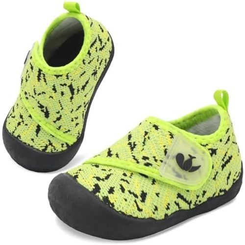 FEETCITY Baby First Walking Shoes Wide Baby Shoes Infant Sneakers Newborn Crib Shoe Barefoot Lightweight Slip On Shoe
