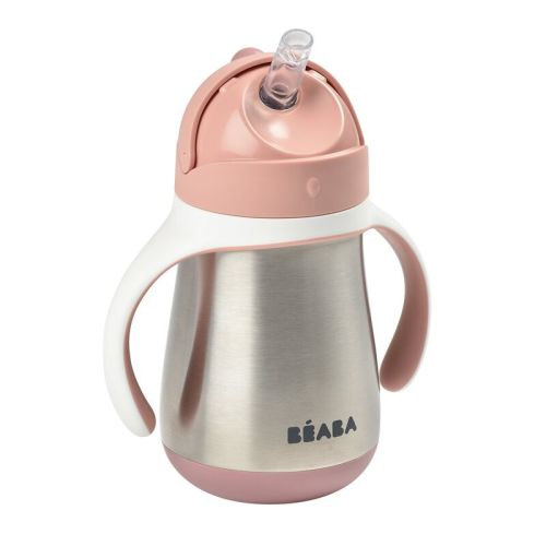 Stainless Steel Straw Cup 8.5 fl. oz. old pink | BEABA | USA