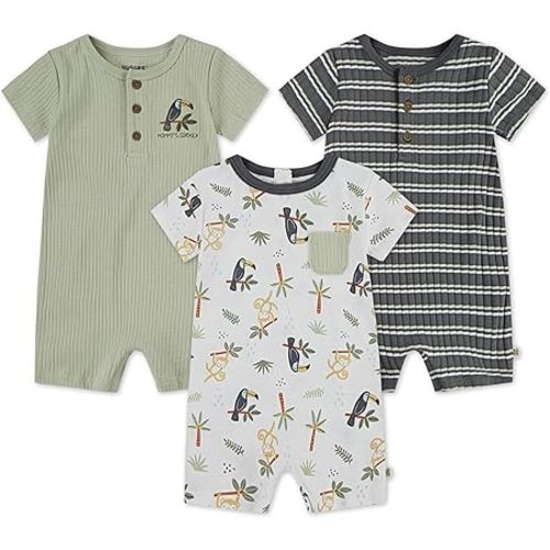 HUGGIES unisex-baby Multi-pack Short Sleeve Romper