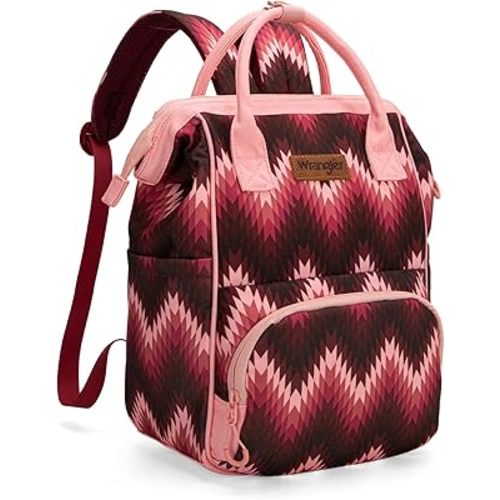 Montana West Wrangler Aztec Callie Diaper Bag Backpack with Stroller Straps Multifunction Baby Travel Bag WG2211-9110DPK