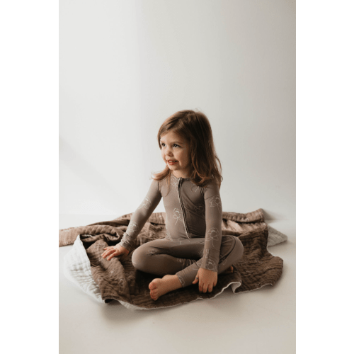 Sweet Dreams Floral  | Bamboo Zip Pajamas