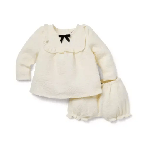 Newborn Cream And Sugar Baby Quilted Matching Set by Janie and Jack