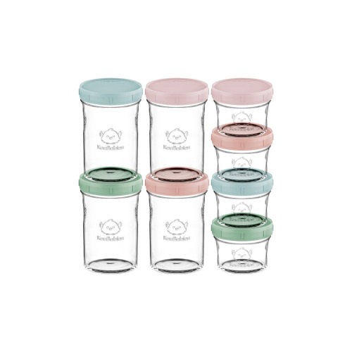 8-Pack Prep Jars Food Glass Containers