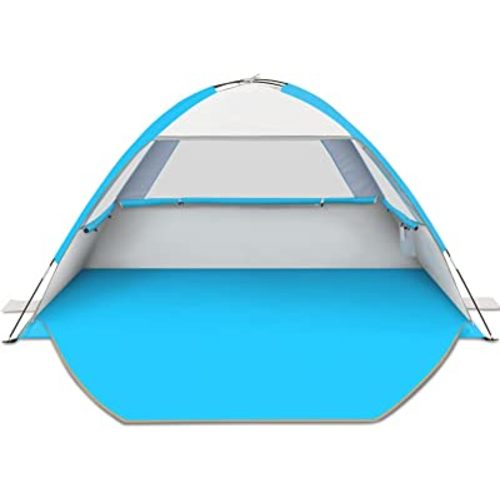 Gorich Beach Tent Sun Shelter for 3/4-5/6-7/8-10 Person with UPF 50+ UV Protection, Lightweight & Easy Setup Beach Shade Canopy, Portable Beach Shade Tent Beach Cabana