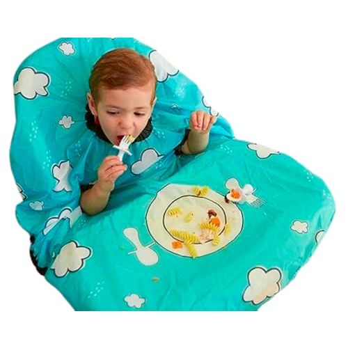 grabease Allover Waterproof Bib for Self-Feeding Infants and Toddlers, Machine Washable, Ages 6-24 Months