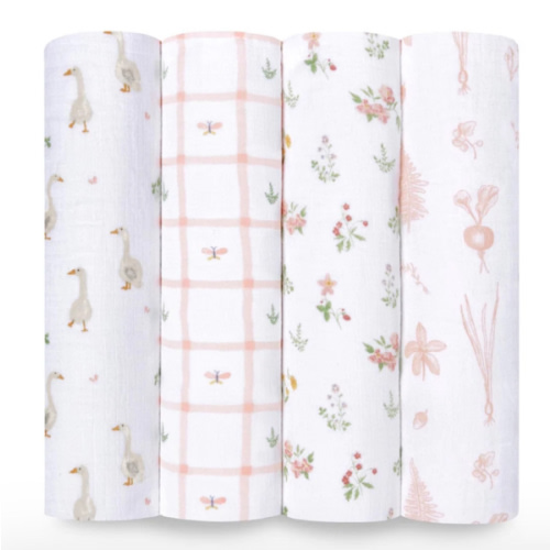 Country Floral Cotton Muslin Swaddle 4 Pack | aden + anais