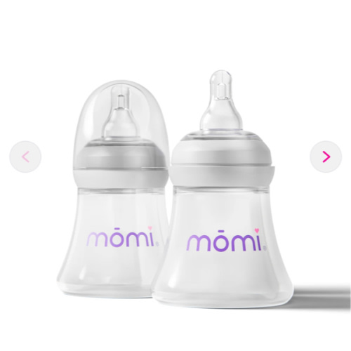 mōmi breast-like bottle, 5oz 2-set glass