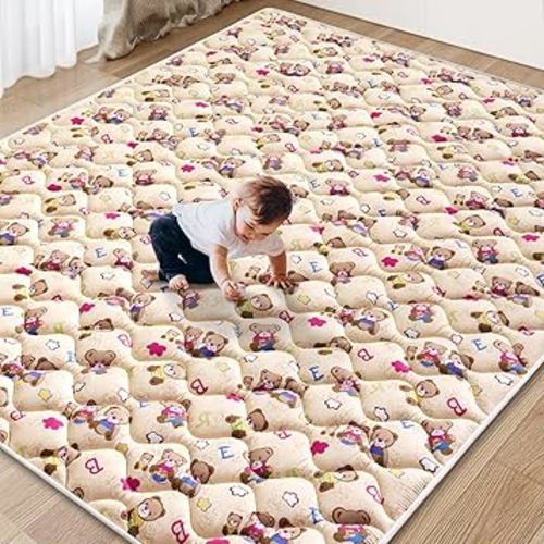 Baby Play Mat - 71" X 59",Premium Thicker Foam One-Piece Crawling Mat, Machine Washable, Extra Large Anti-Slip Activity Playmat for Babies, Toddlers & Infants