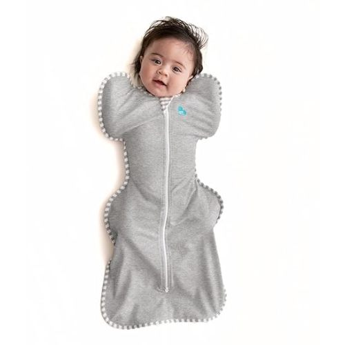 Love to Dream Swaddle UP, Baby Sleep Sack, Self-Soothing Swaddles for Newborns, Improves Sleep, Snug Fit Helps Calm Startle Reflex, New Born Essentials for Baby, 1.0 TOG, 5-8.5 lbs, Gray