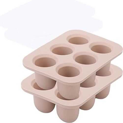 Ali+Oli (2-set) Breastmilk Freezer Trays (Taupe) BPA-Free Food-Grade Silicone, Perfect Size Portions Fit Into our Pacifier Feeder Sets, Infant & Toddler Teether Soother, Fruit Teethers for Babies