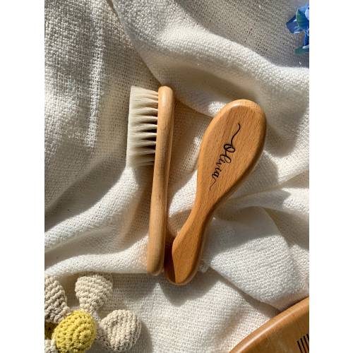 Personalized Wooden Baby Hair Brush, Newborn Baby Gift, New Baby Shower Gift, Easter Basket Stuffers