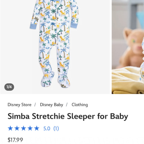 Simba Stretchie Sleeper for Baby | Disney Store