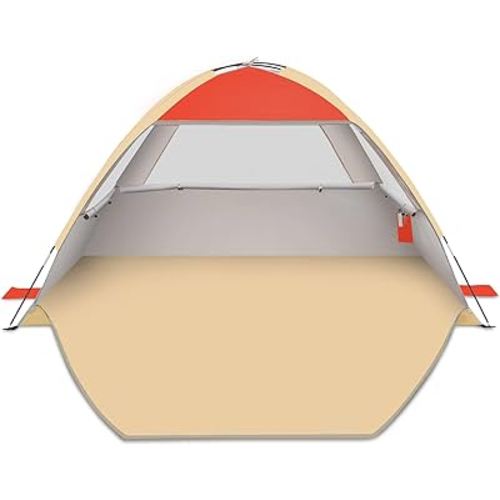 Gorich Beach Tent Sun Shelter for 3/4-5/6-7/8-10 Person with UPF 50+ UV Protection, Lightweight & Easy Setup Beach Shade Canopy, Portable Beach Shade Tent Beach Cabana