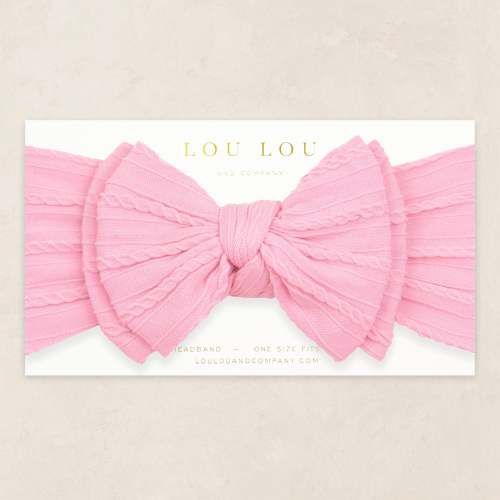 Cable Knit Headband - Bubblegum Pink