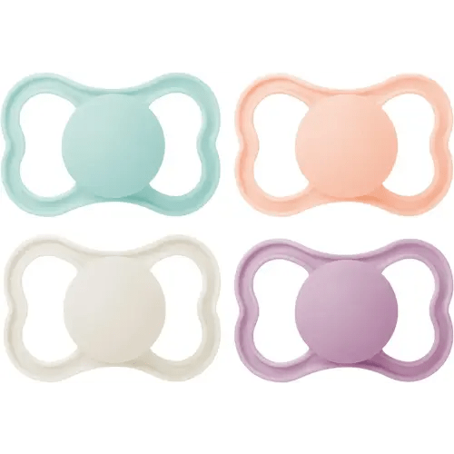 MAM Air Matte Pacifiers, for Sensitive Skin, 6+ Months, Best Pacifier for Breastfed Babies, Girl Pacifiers, 6-16, 4 Count