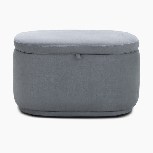 Nurture& The Storage Ottoman - Gray