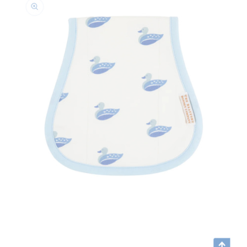 Oopsie Daisy Burp Cloth Merrimack Quack Quacks with Buckhead Blue