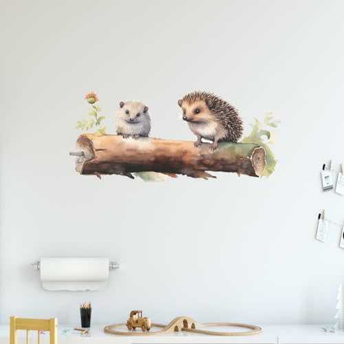 Hedgehog Wall Decal Hedgehog Wall Stickers Lovely Hedgehog Decor Pegatinas para Pared Calcomanías para Pared De Cuarto Wall Stickers for Girls Room Children's Room Wall Decals Peel and Stick