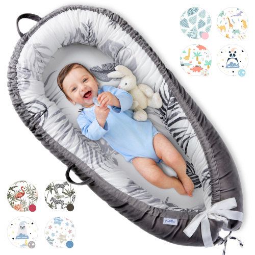 Baby Lounger Pillow - Newborn Lounger for 0-12 Months, Breathable & Portable Infant Lounger Pillow - Adjustable Cotton Soft Baby Floor Seat for Travel, Baby Newborn Essentials Must Haves
