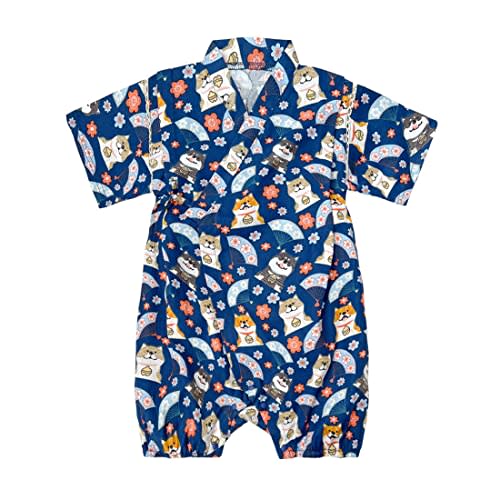 PAUBOLI Baby Japanese Kimono Robe Cotton Infant Comfy Loose Pajamas
