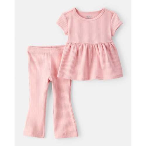 Carter's® | Two Piece Ribbed Tee & Pull-On Pant Set