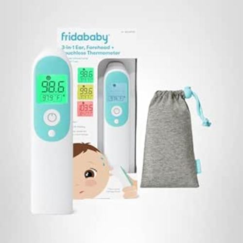 Frida Baby Thermometer, 3-in-1 Infrared Thermometer for Ear, Forehead & Touchless, Fever Thermometer for Baby, Infants, Toddlers, Kids & Adults