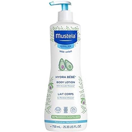 Mustela Hydra Bebe Body Lotion - Daily Moisturizing Baby Lotion with Natural Avocado, Jojoba & Sunflower Oil – Various Sizes
