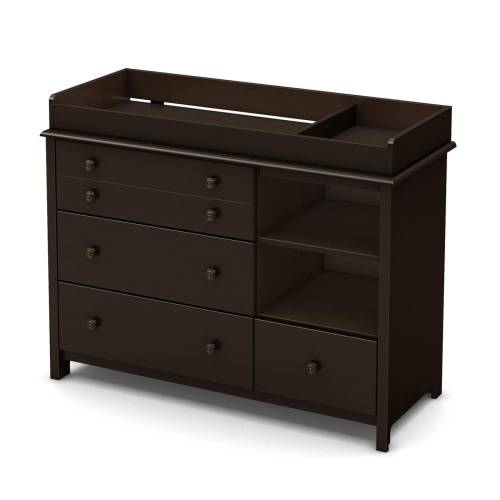 South Shore Furniture 47.0-in W Espresso Surface -Mount Changing Table