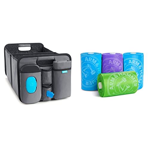 Munchkin Collapsible Trunk Diaper Changing Organizer and 60 Diaper Disposal Bags