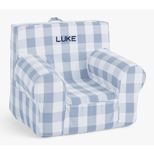 Kids Anywhere Chair®, Chambray Blue Twill with Buffalo Check | Pottery Barn Kids