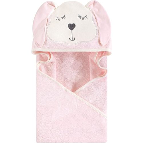 Hudson Baby Unisex Baby Cotton Animal Face Hooded Towel, Modern Bunny, One Size