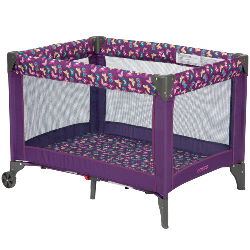 Cosco Funsport Portable Compact Baby Play Yard, Butterfly Twirl, Infant