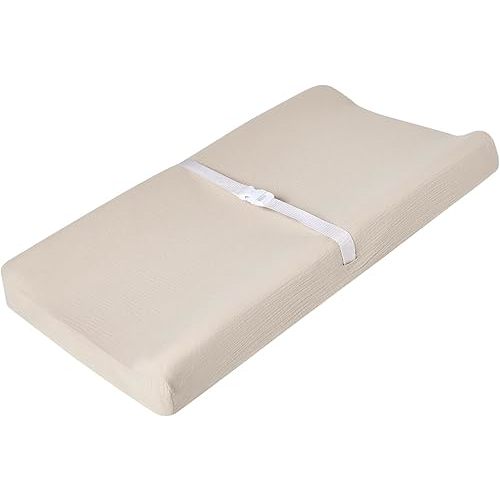 Muslin Changing Pad Cover for Baby Boys Girls, Ultra Soft Breathable Diaper Changing Table Pad Cover, Neutral Fitted Changing Pad Sheets