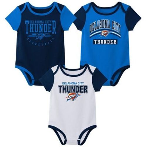 Nba City Thunder Boys' 3pk Bodysuit Set - 3-6m
