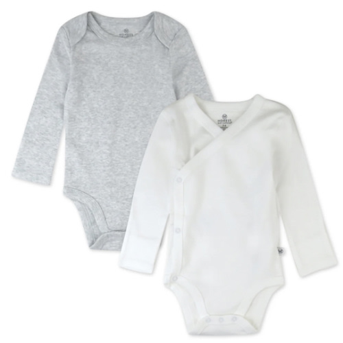 2-Piece Long Sleeve Organic Cotton Bodysuit & Side Snap Bodysuit | Honest Baby Clothing