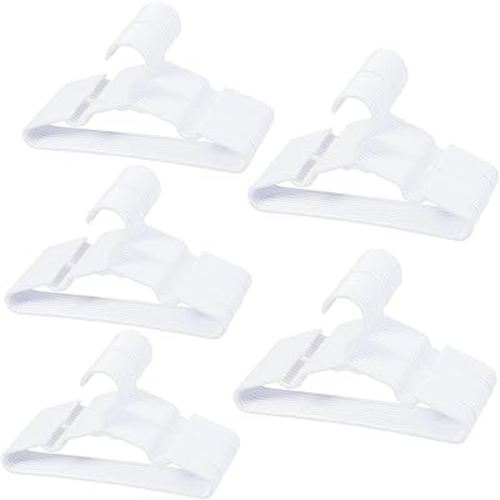 120-Piece White Plastic Baby Nursery Closet Hangers, Anti-Slip Laundry Infant Pant Hanger for Newborn Clothes Gift, Ultra-Thin Hanger for Girl Boy Toddler